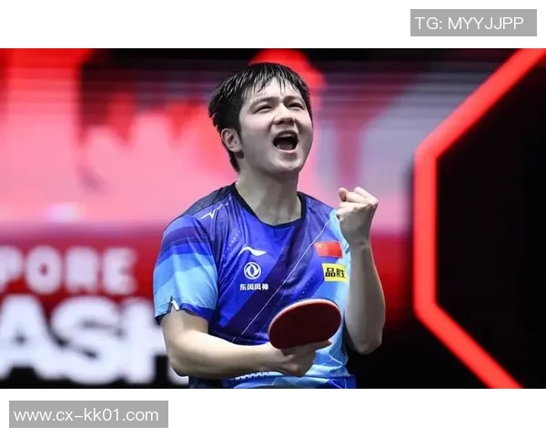 樊振东欧冠首胜喜庆仿照C罗庆祝，粉色球衣与霸气动作萌态十足